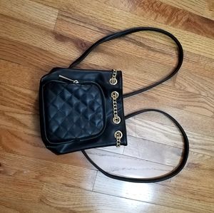 LAST CHANCE Black faux leather backpack